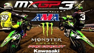 Eli Tomac 3 Vs Josh Grant 33  Kawasaki 450 kxf 2017  MXGP3  AMA SUPERCROSS [upl. by Nichani]