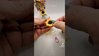 🌻Así Realice mis girasoles para mi Ramito Mágico de girasol amigurumi crochet [upl. by Marala]