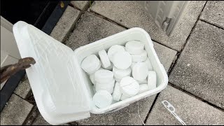 How to open a Clorox Pool xtraBLUE Chlorine Tablet Box [upl. by Coridon]