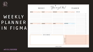 HOW TO CREATE WEEKLY PLANNER A4 PDF FORMAT IN FIGMA FOR SELLING IN ETSY [upl. by Judson]