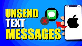 How To Unsend iPhone Text Messages Quick amp Easy [upl. by Nedgo]