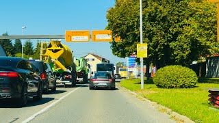 4k Weingarten Drive From Ravensburg to Weingarten 20 September 2024 [upl. by Elleined]