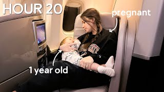 flying for 27 hours with a 1 year old and pregnant 😅 [upl. by Gershom]