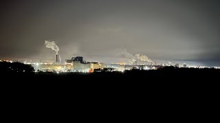 Scunthorpe steelworks at night [upl. by Hymie305]