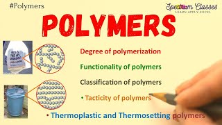 Polymer Unit V  Classification of polymers Thermosetting and thermoplastic Tacticity of polymers [upl. by Anirdua]