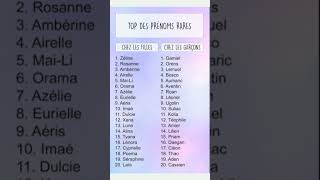 TOP 20 DES PRÉNOMS RARES 😱foryou pourtoi astrology [upl. by Eerual839]