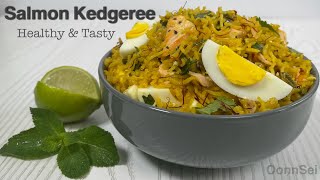 🐟 SALMON Kedgeree🍣 Easy spiced kedgeree🔥simply delicious [upl. by Ocsirf]