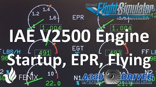 Fenix A320 IAE V2500 Engine  All you need to know  What is EPR how to fly it  Real Airbus Pilot [upl. by Kariotta]