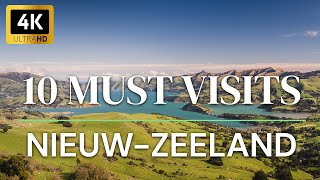 10 Must Visits in NieuwZeeland  Reistips in 4K  Travelworld [upl. by Raamal]