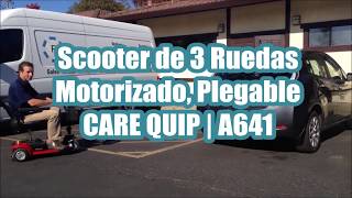 Scooter Ortopedico de 3 Ruedas Motorizado Plegable  Care Quip  A641 [upl. by Anikahs]