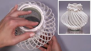 DIY💖Никогда не выбрасываю стеклянные банки и бутылочки от йогурта😊Я делаю из них эксклюзивные вазы [upl. by Seira185]