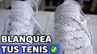 Cómo LAVAR TENIS BLANCOS De TELA ✅🧼 ▶ Blanquea tus tennis Amarillos DE TELA y Dejalos como nuevos [upl. by Ahsirpac]