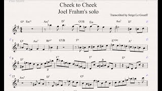 Joel Frahm playsCheek to cheek  Solo Transcription [upl. by Terzas]