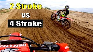 125 TwoStroke vs 450 FourStroke Whats Faster [upl. by Anihsit941]