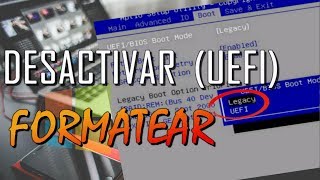 Cómo desactivar UEFI para FORMATEAR HP  Instalar Windows 7 81 10  Cómo BOOTEAR [upl. by Tartan570]