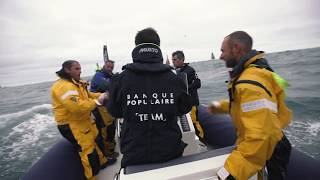 TOP DÉPART DE LA PREMIÈRE COURSE EN SOLO POUR CLARISSE CREMER  VOILE BANQUE POPULAIRE [upl. by Annoed741]