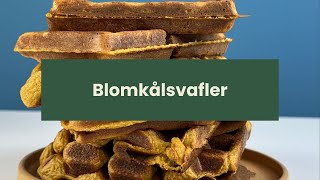 Blomkålsvafler  opskrift på vafler med blomkål [upl. by Eulaliah]