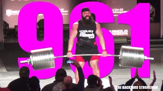 Bobby Thompson  2024 Arnold Strongman Classic  Elephant Bar deadlift [upl. by Gahl982]