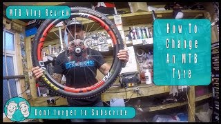 How To Change a Tubeless Mountain Bike Tyre Tire [upl. by Dnaltruoc]