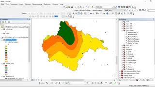 Crear un mapa de Isoyetas precipitación en ArcGIS 105 [upl. by Auginahs]