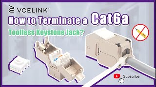 How to Terminate a Cat6a Toolless Keystone Jack  VCELINK [upl. by Templia433]