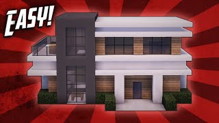 Minecraft Modern House Tutorial Easy StepbyStep Build [upl. by Alaik994]