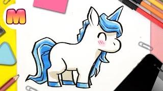 COMO DIBUJAR UN UNICORNIO DE HIELO KAWAII 🌸 aprender a dibujar y colorear 🌸 Dibuja kawaii con Jape [upl. by Kazimir]