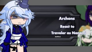 Archons react to Traveler Aether as Nanami  Genshin x JJK  WIP [upl. by Aehsa]