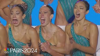 Team USA artistic swimming CLINCHES Paris spot with stellar routine at Worlds  NBC Sports [upl. by Nilla880]