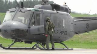 RNZAF NZ3816 BELL UH1 HUEY START UP amp DEPART [upl. by Taddeusz760]