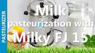 Milk pasteurization with Milky FJ 15  mini pasteurizer [upl. by Zobkiw]