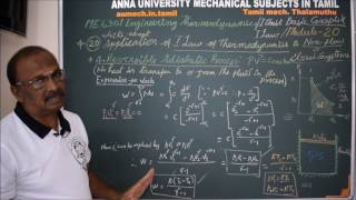 Reversible Adiabatic Process  Engineering Thermodynamics in Tamil [upl. by Nortna365]