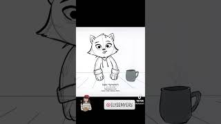 Animation of Elyse Myers but as a cat elysemyers animation cat [upl. by Frasier]