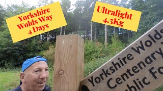 Yorkshire Wolds Way  4 Days Ultralight Hiking 45kg [upl. by Nayllij]