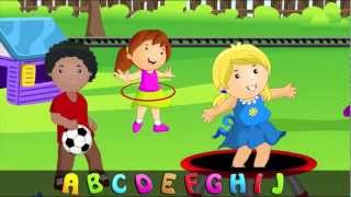 ABC Alphabet Song in HD with Lyrics  Childrens Nursery Rhymes by eFlashApps [upl. by Vivianne]