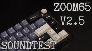 Zoom65 V25 SE Black Full Soundtest Using Akko Pro Switches [upl. by Ahsimaj]