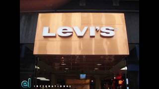 Electroluminescent EL Levis window display [upl. by Nylime]