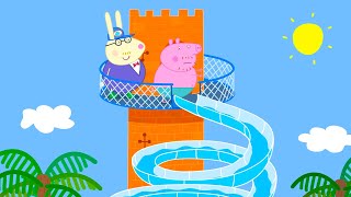 The LONGEST Slide Ever At The Water Park 💦  Peppa Pig Official Full Episodes [upl. by Marlowe107]