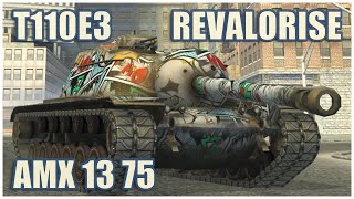 T110E3 M4A1 Revalorisé amp AMX 13 75 • WoT Blitz Gameplay [upl. by Elyr]