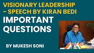 Kiran Bedis Speech  Visionary Leadership  Questions and Answers [upl. by Atiuqan]