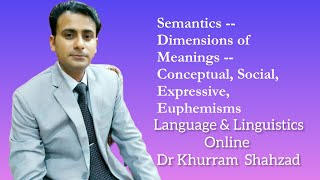 Semantics  Dimensions of Meanings  Conceptual Social Expressive Euphemisms [upl. by Ailaro]