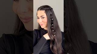 Cute easy hairstyles for medium long hair 🖤✨ hairstyle hairtok hairtutorial hair explorepage [upl. by Andrews]