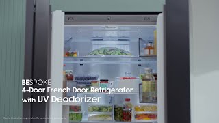 Bespoke 4Door French Door refrigerator  UV Deodorizer  Samsung [upl. by Erinn]