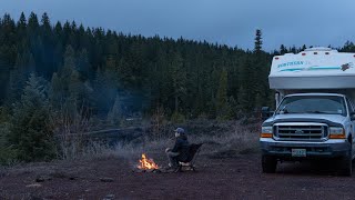 Alone on a Peaceful Rainy Night in my 4x4 Truck Camper [upl. by Anuat]