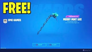 How to GET MINTY AXE PICKAXE for FREE Free Merry Mint Axe in Fortnite Season 3 [upl. by Htiel]