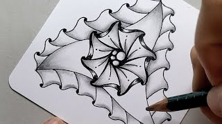 Drawing Zentangle – DRAGONAIR [upl. by Notpmah]