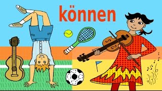 Deutsches Modalverb quotkönnenquot  Sport  Musik  German lesson for beginners A1 [upl. by Rose]