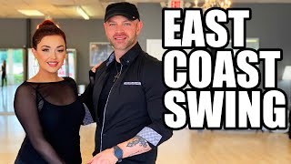 East Coast Swing Basic Steps  Beginner east coast swing [upl. by Corabella]