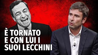 Draghi è tornato e con lui i lecchini della politica e dei giornali Ricordiamo i suoi disastri [upl. by Ggerc]