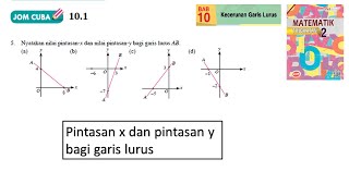 KSSM Matematik Tingkatan 2 Bab 10 Kecerunan garis lurus jom cuba 101 no5 tingkatan 2 buku teks [upl. by Aehsa]